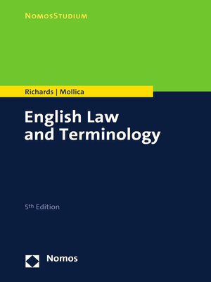 cover image of English Law and Terminology